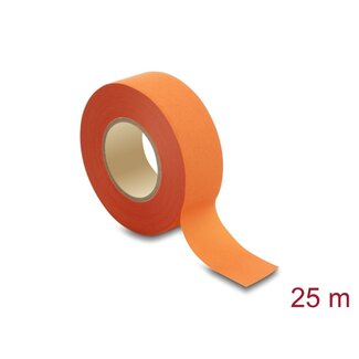 DeLOCK Delock Cloth Adhesive Tape 25 m x 25 mm tearable self-adhesive orange