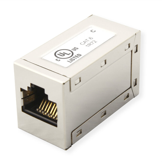 ROLINE RJ45 koppelstuk, afgeschermd, Cat.6 (Class E), Verpakking van 25 stuks