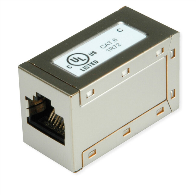 ROLINE RJ45 koppelstuk, afgeschermd, Cat.6 (Class E), Verpakking van 25 stuks