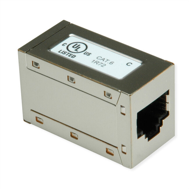 ROLINE RJ45 koppelstuk, afgeschermd, Cat.6 (Class E), Verpakking van 25 stuks