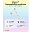 Goobay Crystal Lagoon Set of 2 USB-C Silicone Cables, 1.5 m, white;turquoise
