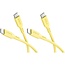 Goobay Set of 2 USB-C silicone cables, 1.5 m, yellow