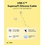 Goobay Set of 2 USB-C silicone cables, 1.5 m, yellow