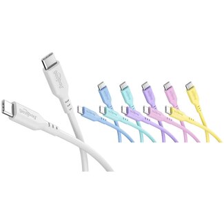 Goobay Goobay Pastel Power Pack Set of 6 USB-C Silicone Cables, 1.5 m, blue;pink;purple;turquoise;white;yellow