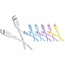 Goobay Pastel Power Pack Set of 6 USB-C Silicone Cables, 1.5 m, blue;pink;purple;turquoise;white;yellow