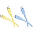 Goobay Sun & Sky Set: 2 USB-C Silicone Cables, 1.5 m, yellow;blue