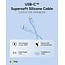Goobay Ice Breeze Set: 2 USB-C Silicone Cables, 1.5 m, blue;white