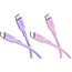 Goobay Berry Swirl Set: 2 USB-C Silicone Cables, 1.5 m, purple;pink