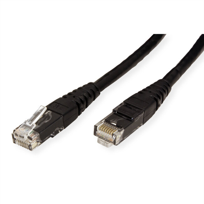 ROLINE Patchkabel Cat.6 UTP (Class E), zwart, 1 m