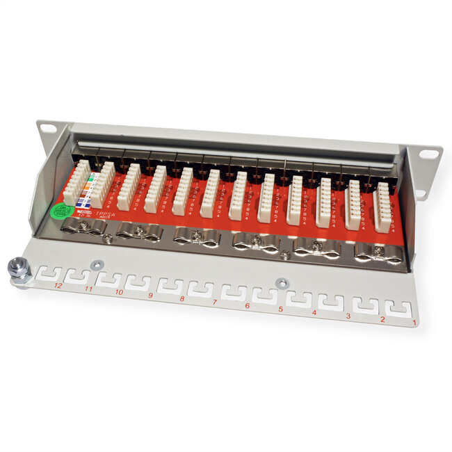 ROLINE 10-inch Patchpanel 12 Poorts, Cat.6A (Class EA), afgeschermd