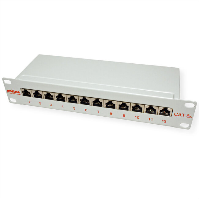 ROLINE 10-inch Patchpanel 12 Poorts, Cat.6A (Class EA), afgeschermd
