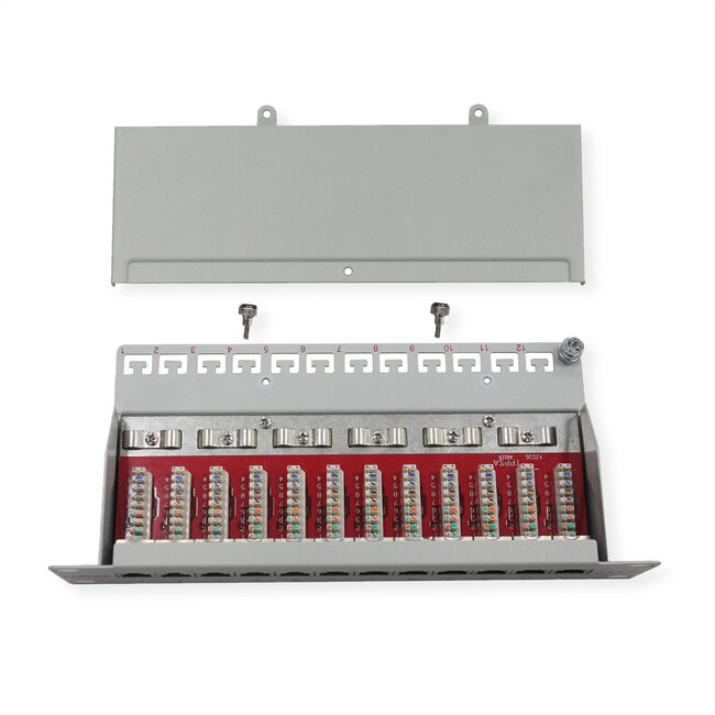 ROLINE 10-inch Patchpanel 12 Poorts, Cat.6A (Class EA), afgeschermd