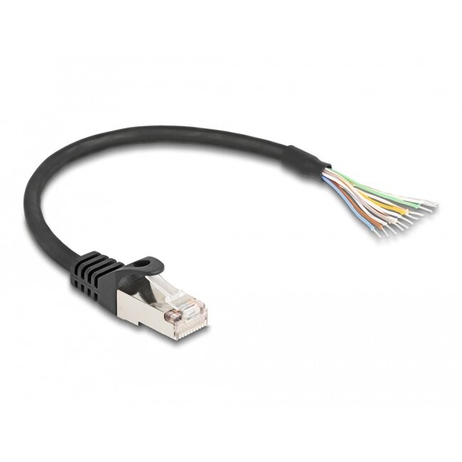Delock Cable RJ50 male to open wire ends F/UTP 0.25 m black