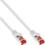 InLine® Patchkabel, S/FTP (PiMf), Cat.6, 250 MHz, PVC, koper, wit, 30m