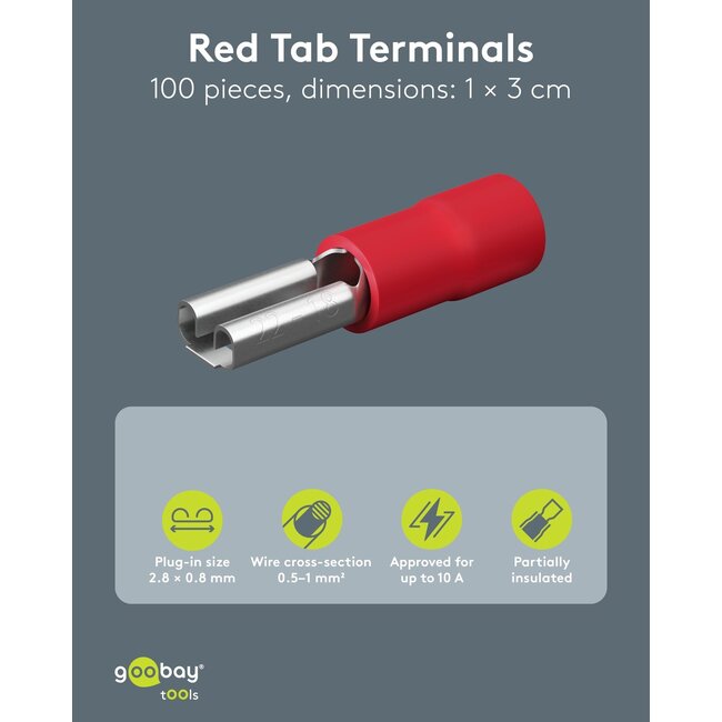 Goobay Tools Female Tab Terminal, red