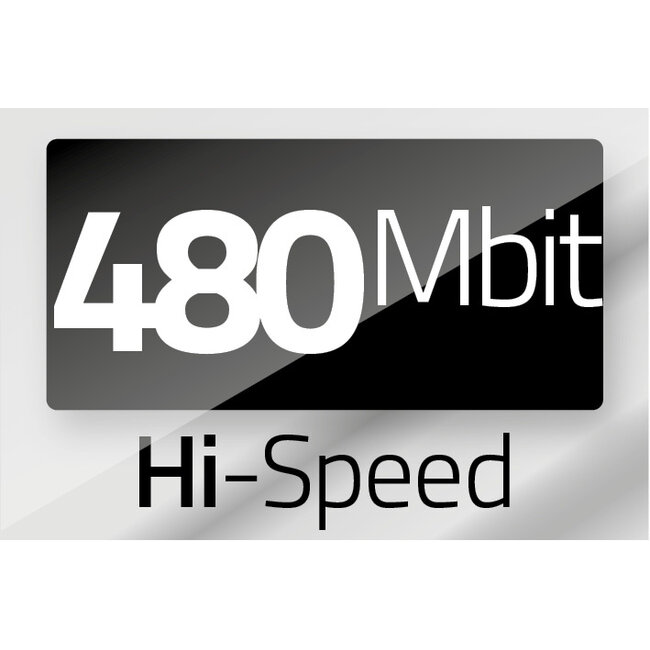 Mini USB - USB-A kabel | USB2.0 | 2,5W | zwart | 1 meter