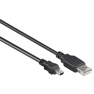 S-Impuls Mini USB - USB-A kabel | USB2.0 | 10W | zwart | 5 meter