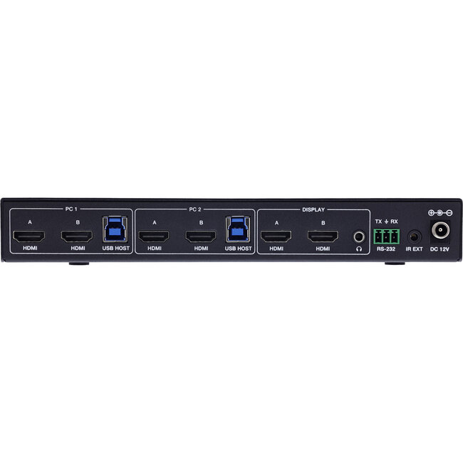 InLine® KVM-schakelaar, 2-weg, HDMI, 4K60Hz, dubbele monitor, USB 3.2 hub
