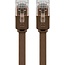Goobay CAT 6 Flat Patch Cable, U/UTP, dark brown 15 m