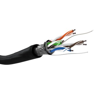 Goobay Goobay CAT 5e outdoor network cable, F/UTP, black 100 m