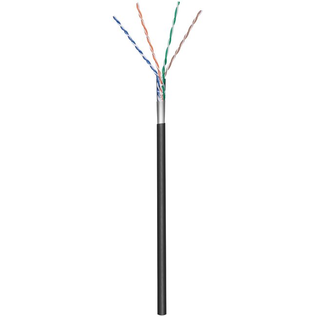 Goobay CAT 5e outdoor network cable, F/UTP, black 100 m