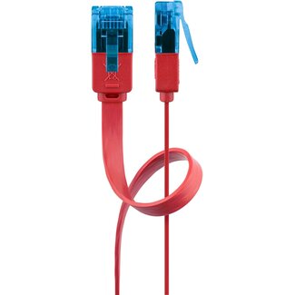 Goobay Goobay CAT 6 A Flat Patch Cable U/UTP, red 0.5 m