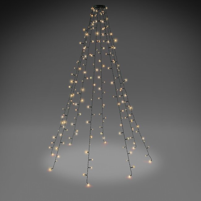 Goobay 200 LED Tree String Lights with Ring, 8x 1.5 m