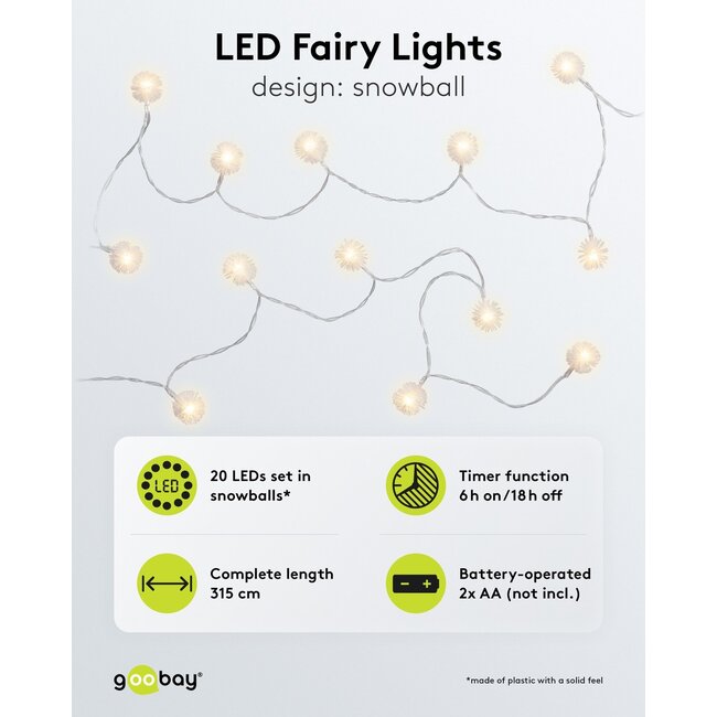 Goobay 20 LED Fairy Lights "Snowball"