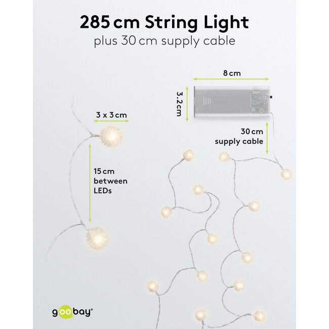 Goobay 20 LED Fairy Lights "Snowball"
