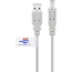 Goobay USB-A to USB-B Cable, Certified,3 m, grey