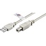 Goobay USB-A to USB-B Cable, Certified,3 m, grey