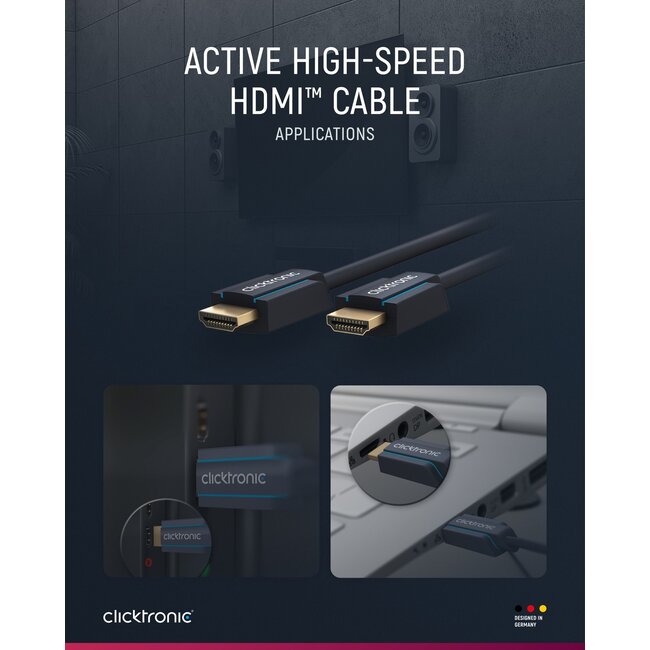 Clicktronic Active High Speed HDMI Cable with Ethernet 20 m