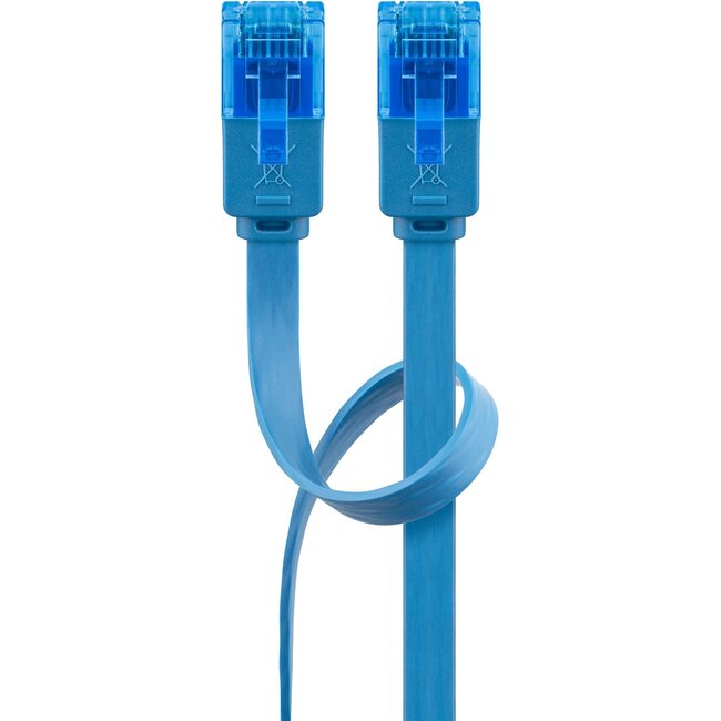 Goobay CAT 6 A Flat Patch Cable U/UTP, blue 3 m