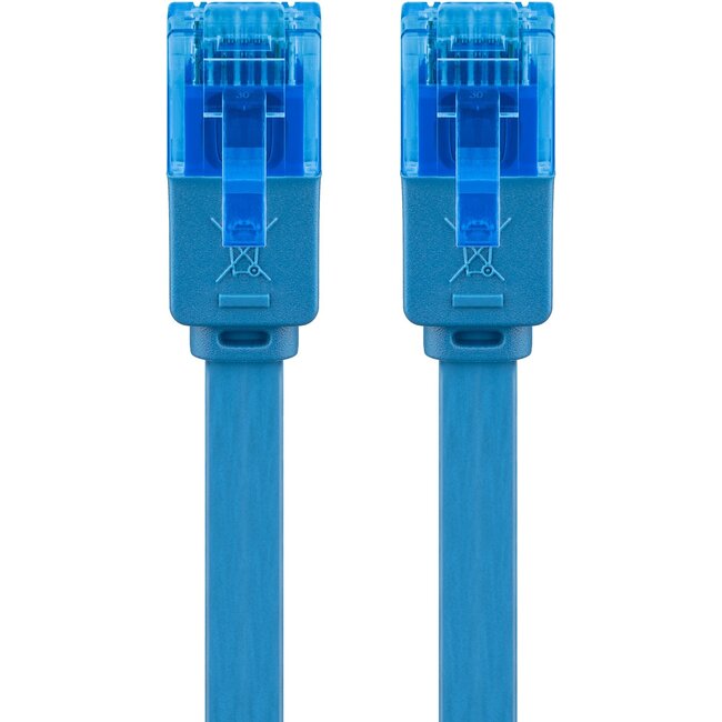 Goobay CAT 6 A Flat Patch Cable U/UTP, blue 3 m