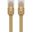 Goobay CAT 6 Flat Patch Cable, U/UTP, light brown 0.5 m