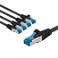 Goobay CAT 6 A Patch Cable S/FTP (PiMF), 1 m, black, Set of 5