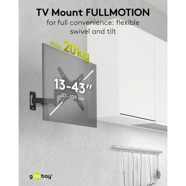 Goobay TV Wall Mount FULLMOTION (S)