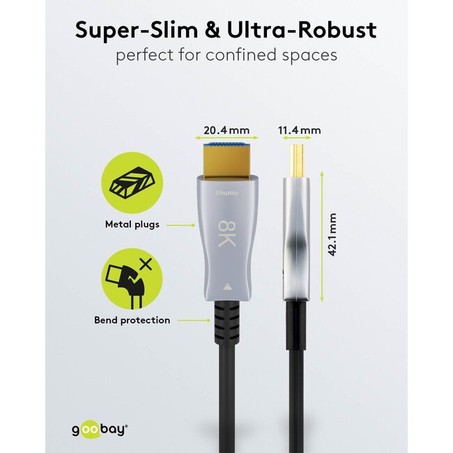 Goobay Optical Hybrid Ultra High Speed HDMI Cable (AOC) 30 m