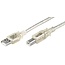 Goobay USB-A to USB-B Cable, 1 m, transparent