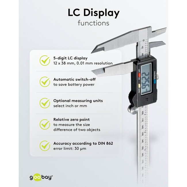 Goobay Digital Caliper 300 mm / 12 Inch