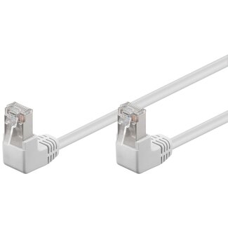 Goobay Goobay CAT 5e Patch Cable 2x 90° Angled, F/UTP, white 5 m