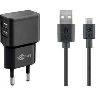 Goobay Goobay 12 W Dual Micro USB Charger Set