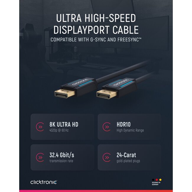 Clicktronic DisplayPort Cable 1 m