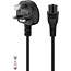 Goobay Mains Cable UK, 1.8 m, black, (3*0.75 mm²)