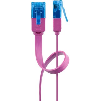 Goobay Goobay CAT 6 A Flat Patch Cable U/UTP, magenta 0.5 m
