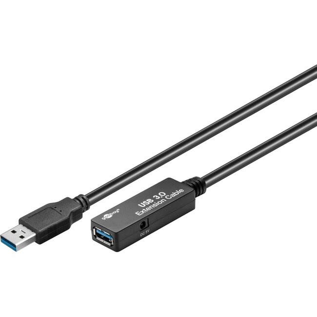 Goobay Active USB-A Extension Cable, 5 m, black