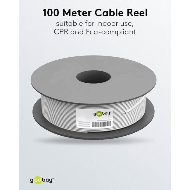 Goobay CAT 6 network cable, S/FTP (PiMF), grey 100 m