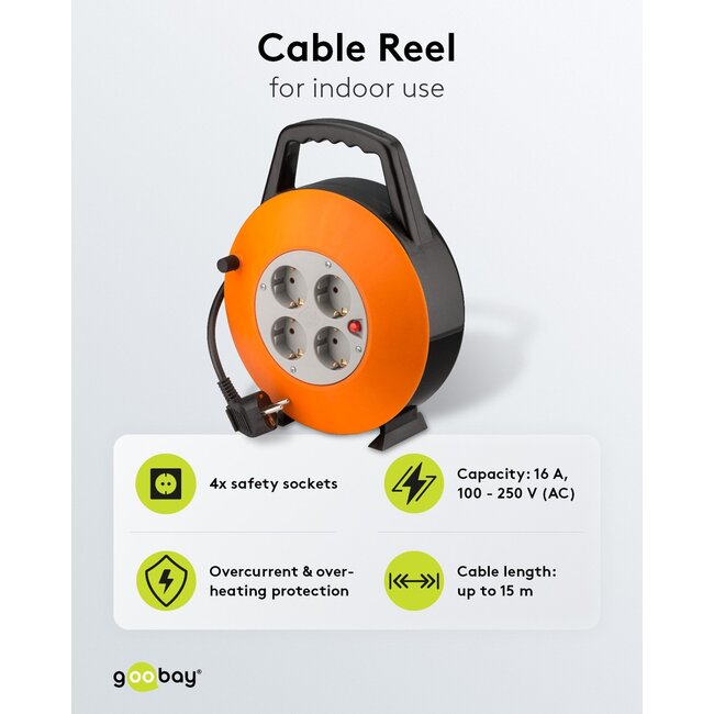 Goobay Cable Reel 15 m