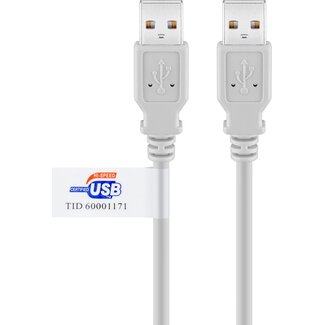 Goobay Goobay USB-A Cable, Certified, 2 m, grey