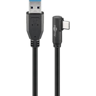 Goobay Goobay USB-C to USB-A Cable 90°, 1 m, black